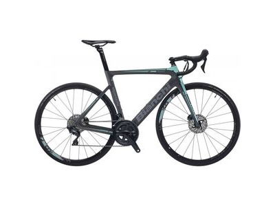 Bianchi Aria Disc - 105 55 Matt Black/Celeste  click to zoom image