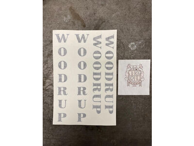 Woodrup Cycles Decal set  click to zoom image